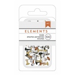 Брадсы Metallics от American Crafts, 100 шт.