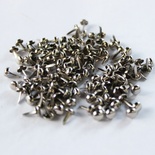 Брадсы "Круглая шляпка", 9x4,5мм (диаметр 4,5 мм),  цвет серебро, 20 шт.