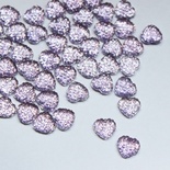 Кабашон зі стразами у формі серця Heart, Plum, 10м х 4мм, колір бузковийстий, 10 шт.