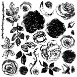 Штампи від IOD - Painterly Roses 12x12 Decor Stamp, 30x30 см