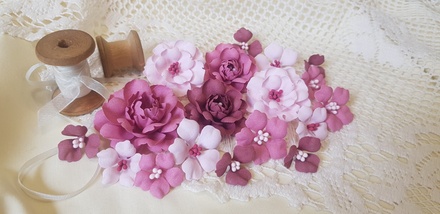 Набір квітів з тканини (18 шт.)