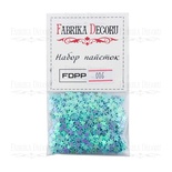 Набор пайеток - 006, размер 5 мм, маленькие звездочки, цвет голубой, ТМ Фабрика Декора