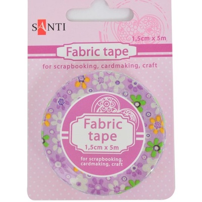 Лента текстильная самоклеющаяся Розовая мечта, 1.5см*5м, ТМ Santi