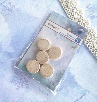 Деревʼяні фішки від TM Євгенія Курдібановська "Зімшка", 3 шт., 010022