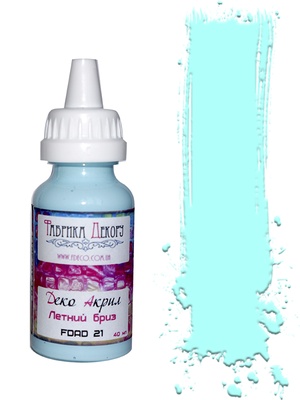 Акрилова фарба Деко акрил - Фабрика Декору - Літній Бриз, 40 мл