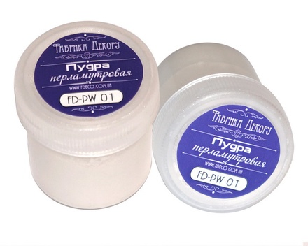 Перламутрова пудра біле срібло