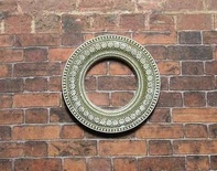 Гіпсова прикраса від E.В.A. - Кругла рамка, патенована із зірками, 3,5 позаш, 1,9 внутр