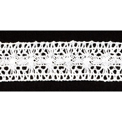 В’язане мереживо, колір білий, ширина 25 мм, довжина 90 см