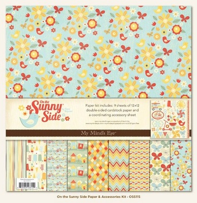 Набір паперу і висічок My Mind's Eye - On the Sunny Side, двосторонній, 30x30 см, 10 аркушів