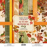 Набір скрап-паперу Autumn botanical diary 20x20см 10 аркушів, ТМ Фабрика Декору.