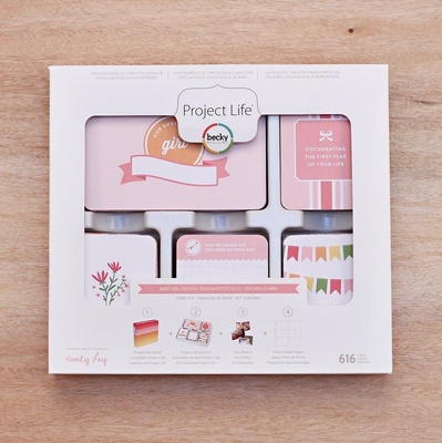 Набір карток Project Life by Becky Higgins - Core Kit - Baby Girl, 616 штук