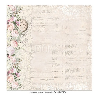 Аркуш двостороннього паперу для скрапбукінгу від LemonCraft - Yesterday 04