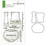 Штампи + Ножі для вирубки від Altenew - Versatile Vases Stamp & Die Bundle, 8 штампів + 3 ніжка