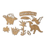 Набір чіпбордів Dinosauria 10x15см 680, колір крафт, ТМ Фабрика Декору