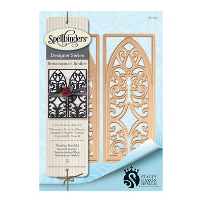Ніж для вирубки від Spellbinders - Stacey Caron - Renaissance Jubilee - Venetian Gatefold