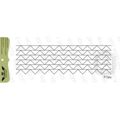 Акриловий штамп Lesia Zgharda F136a трикутники - ялинки, розмір 10x3 см