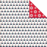 Аркуш скрап-паперу Carta Bella - Ahoy There - Sailboats, двосторонній, 30x30 см