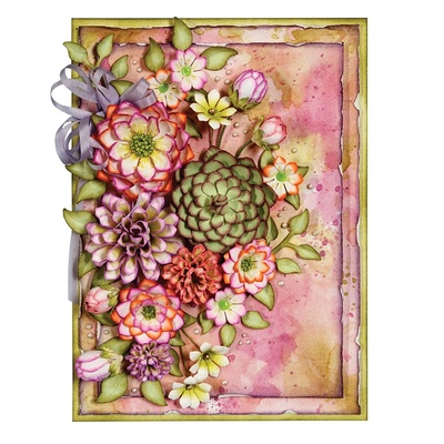 Ножи от Spellbinders – Shapeabilities Succulent and Mum Flower Etched Dies Thoughtful Expressions by Marisa Job