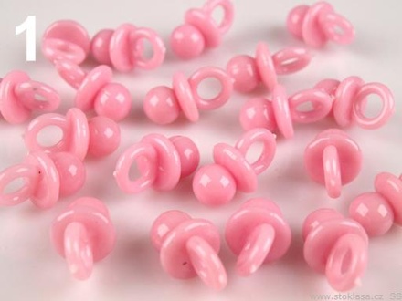 Підвіска Соска, рожева, розмір 20мм, 5шт.