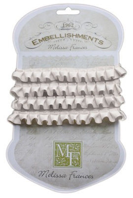 Ленточка от Melissa Frances - Pleated Satin Ribbon - White, цвет белый, длина 90 см, 1 шт.