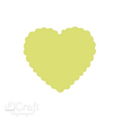 Дірокол фігурний 5см Серце з оборкою, TM dpCraft (Dalprint)