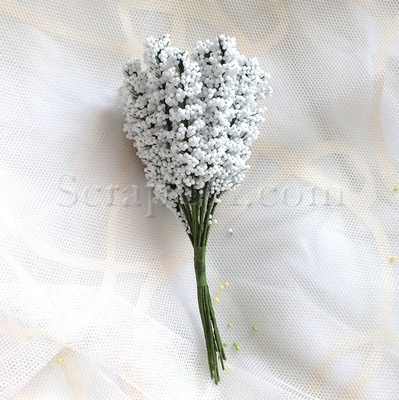 Гілочки декоративні, колір білий, 1 пучок з 10 штук