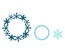 Набір ножів Sizzix Framelits Die Set 3PK - 3PK, Snowflake - Cнежинки, 3 шт.