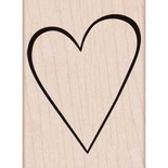 Гумовий штамп Hero Arts - Classic Heart, дерев’яний блок