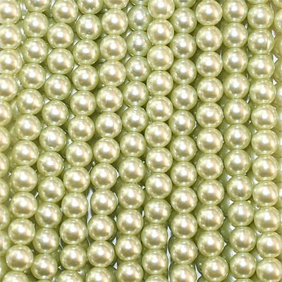 Намистини "перли" на нитці, 135 намистинки, діаметр 6 мм