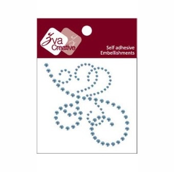 Прикраса від Zva Creative - Flourish - Ice Blue Crystal, блакитний колір