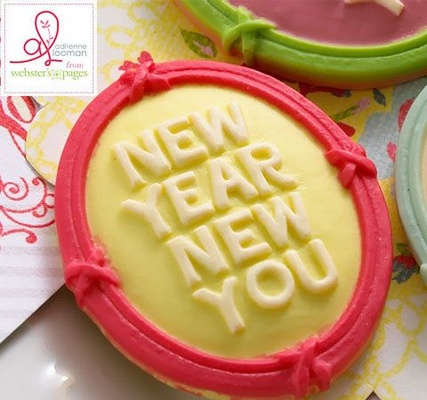 Прикраса Webster's Pages - New Year New You Роза Рамка, 10 штук