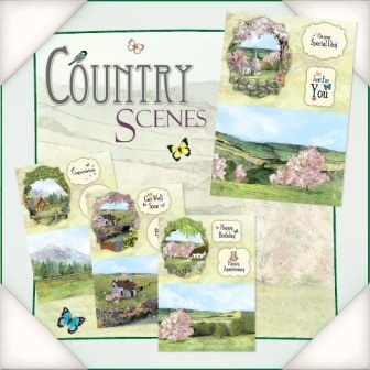 Заготовки для листівки від Flower Soft - Country Scenes