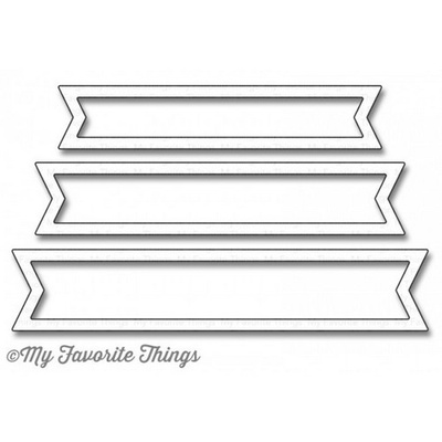 Ніж для вирубки My Favorite Things - Die-namics Fishtail Flag Frames, 3 шт.