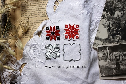 Набір ножів для вирубки від Scrapfriend - Вишивка - Хрестик, 3x3 см