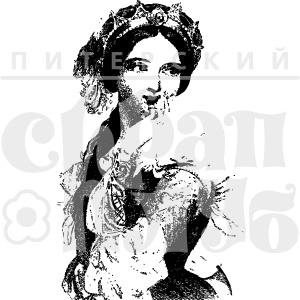 Акриловый штамп "Дама 3"