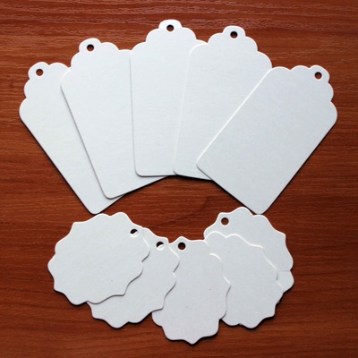 Набір тегів, 10 шт.: 5 бірок 45х85 мм та 5 бірок 45x55м