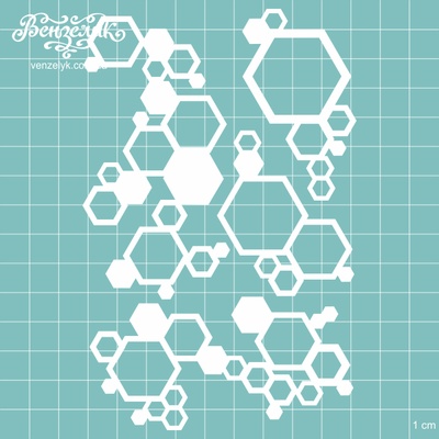 Чипборд от Вензелик - Геометрический набор 03, размер: 9,3 x 14,4 см