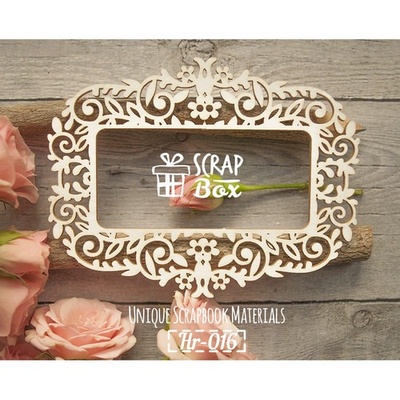 Чипборд ScrapBox - Рамка рослинний орнамент з квітами