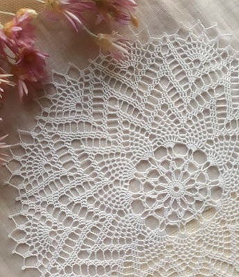 Затишний декор від LESHCHENKO - Вʼязана Серветка №60, 21,5см, 1шт.