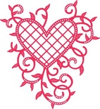 Ніж для вирубки від Cheery Lynn Designs - Lattice Heart & Vines