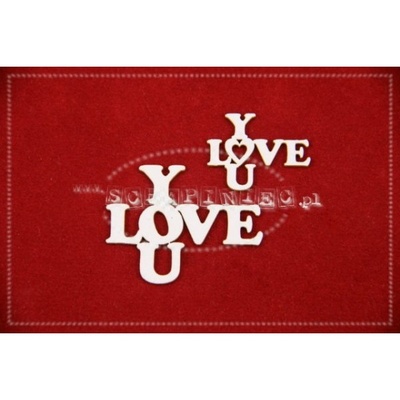 Чипборд Scrapiniec - LOVE You кросворд, 9 штук