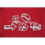 Чипборд Scrapiniec - Стрілки з англійськими словами, рукописний шрифт, 11 штук