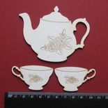 Чипборд от Вензелик - Винтажный чайный набор, размер чипборда: 70*90, 30*51 мм