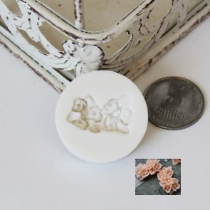 Силиконовая форма (молд) - Цветок, размер: 20х15 мм,  высота 7 мм