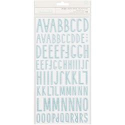 Стікери-алфавіт пуфі від Crate Paper - StarLight - Turquoise - Little You, 169 скикерів