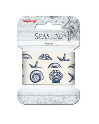 Лента декоративная  от Scrapberry's - Море, 25мм, 2м., хлопок