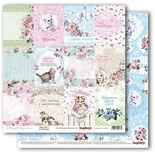 Папір для скрапбукінгу від ScrapBerryʼs - Шеббі - Котика карти 2, 1 аркуш, 30,5x30,5см, 190 г/м², двосторонній