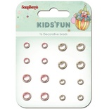 Набор хрустальных брадс "Забава", цвет розовый, белый, 16шт.