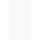 Наклейки - алфавит из кардстока от Kaisercraft, цвет белый