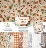 Набор бумаги от EcoPaper - «Зимние сны» 30х30 см, 12 листов